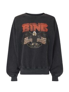 ANINE BING Vintage Eagle Graphic Oversized Crewneck XS/S